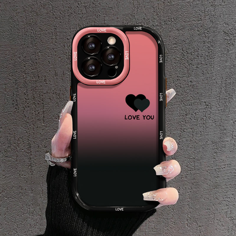 Θήκη iPhone με ματ ντεγκραντέ – Σ' ΑΓΑΠΩ ΚΑΙ ΚΑΛΗ ΤΥΧΗ, Smiley Designs-SI