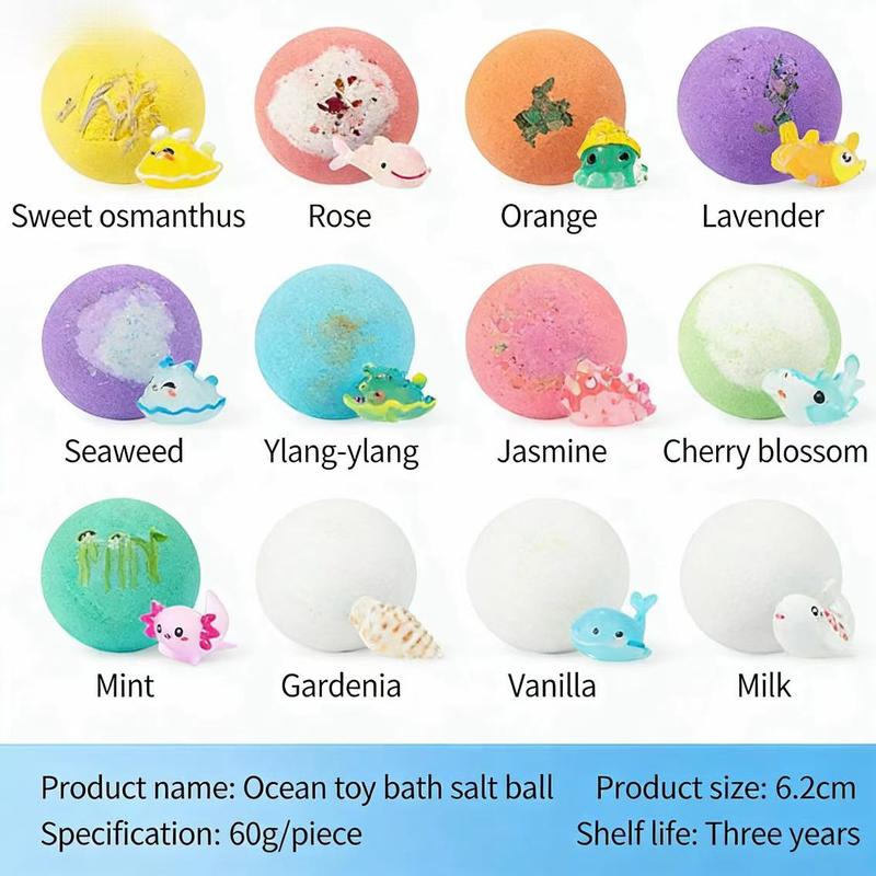 🔥🛁 Naravne kopalne bombe za otroke z mega mehurčki in presenečenjem v notranjosti 🥚✨12 kosov [1 paket]-SI