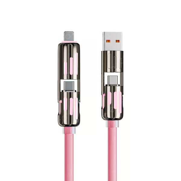 🔥4 viename USB įkrovimo laidas, greitas įkrovimas⚡-LT