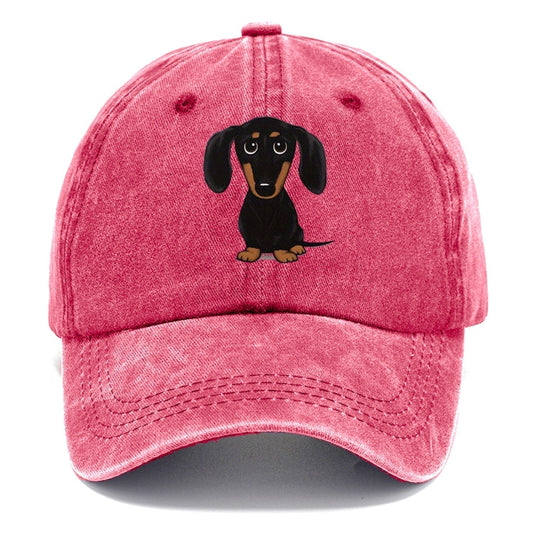 Κλασικό ρετρό καπέλο με dachshund-SI