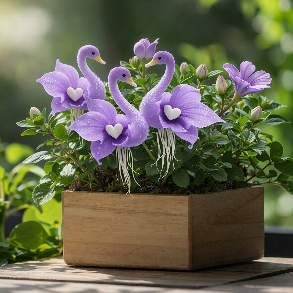 🔥 Pavasario išpardavimas -50%! ✨ Žavingi „Purple Swan Blossom“ žiedai – unikalus grožis jūsų sodui-LT