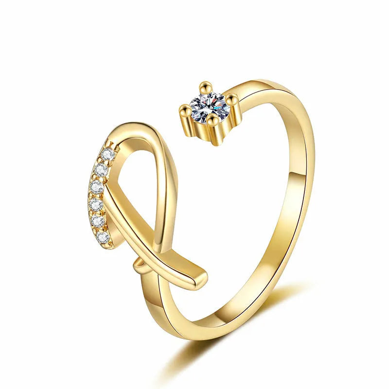 ⏳Časovno omejen 50 % popust⏰Nastavljiv bleščeči začetni prstan za ženske💍-SI