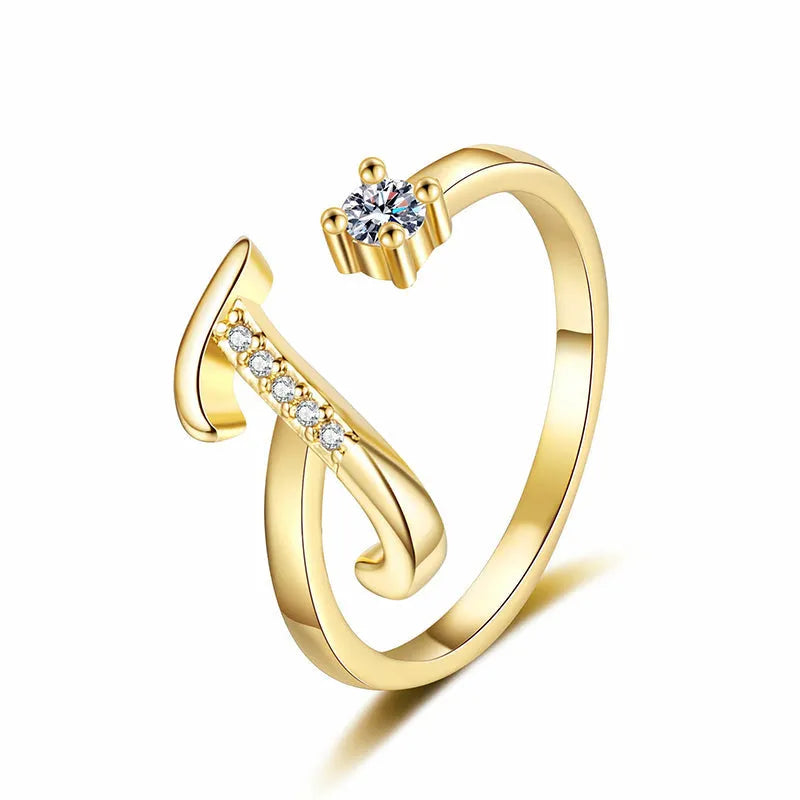 ⏳Časovno omejen 50 % popust⏰Nastavljiv bleščeči začetni prstan za ženske💍-SI