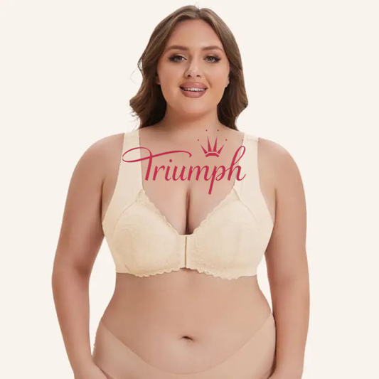 Triumph – (3vnt) 5D raštuota priekinio uždarymo belaidė atrama liemenėlė-LT