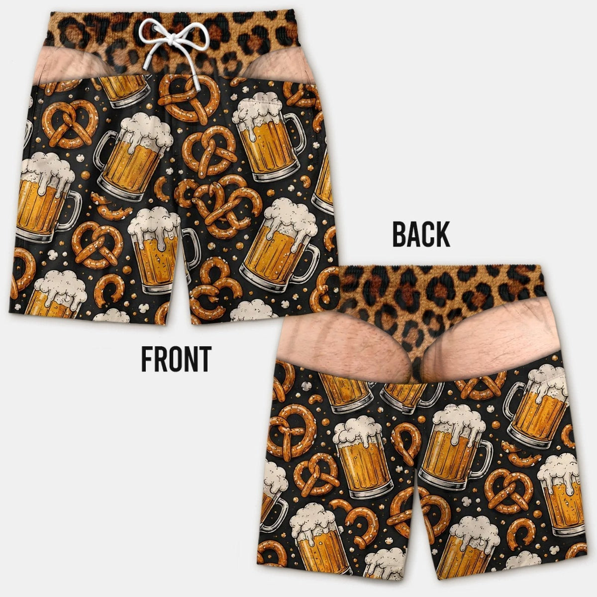 Smešne kopalke z lažno zadnjico - Novelty Prank Beach Shorts for Men-SI