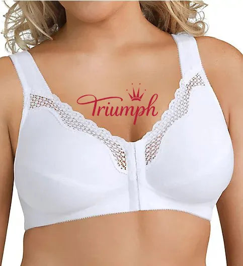 TRIUMPH – (3 Vnt.) Kvėpuojanti PRIEKINĖ MEDVILNINĖ LIEMENĖLĖNĖ, BELAIDĖ 