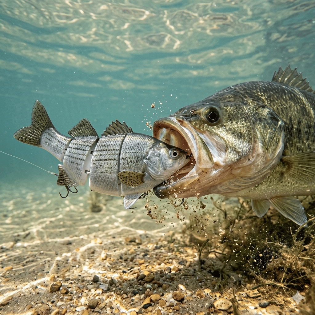 🌊Prevladajte vodo: Ozark Trail 5-palčna večdelna vaba za belega brancina🐟-SI