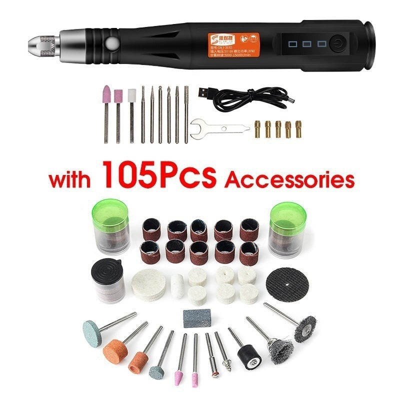 15000 apsisukimų per minutę. Dremel „pasidaryk pats“ rotacinis graviruotojas USB mini elektrinis gręžtuvas ir nešiojamasis šlifuoklis 