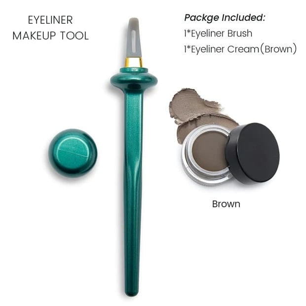 Ειδική προσφορά - 49% ΕΚΠΤΩΣΗ✨Άψογο σετ eyeliner με κρέμα eyeliner-GR 