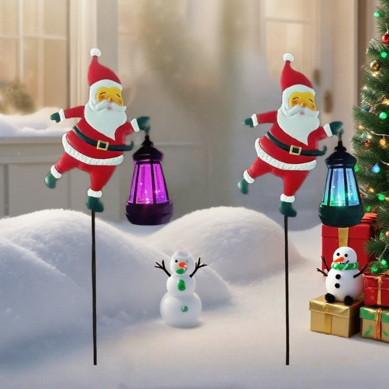 🎅 Božičkova solarna svetilka - Čarobna svetloba bo vaš vrt napolnila s prazničnim sijajem. ✨-SI