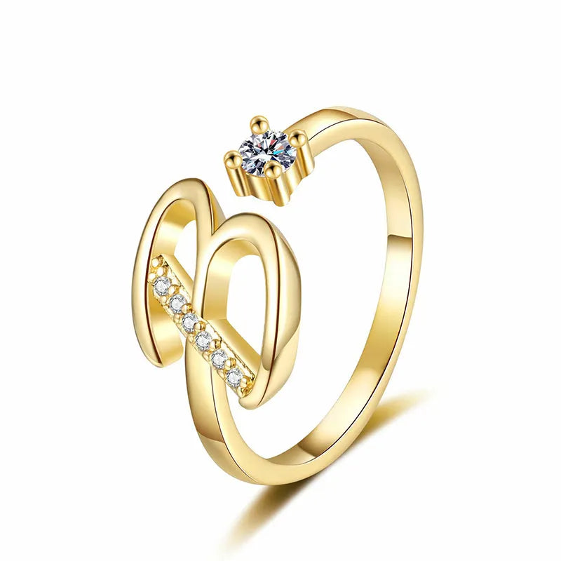 ⏳Časovno omejen 50 % popust⏰Nastavljiv bleščeči začetni prstan za ženske💍-SI
