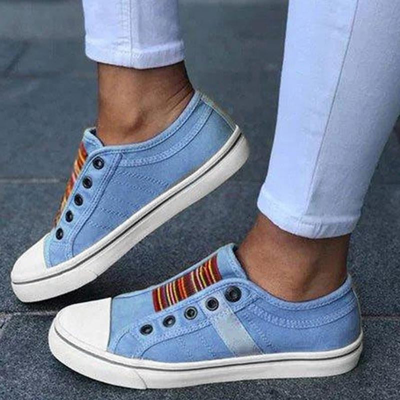 Νέα Καλοκαιρινά Ορθοπεδικά Παπούτσια 2025 Vintage Denim Slip On-SI 