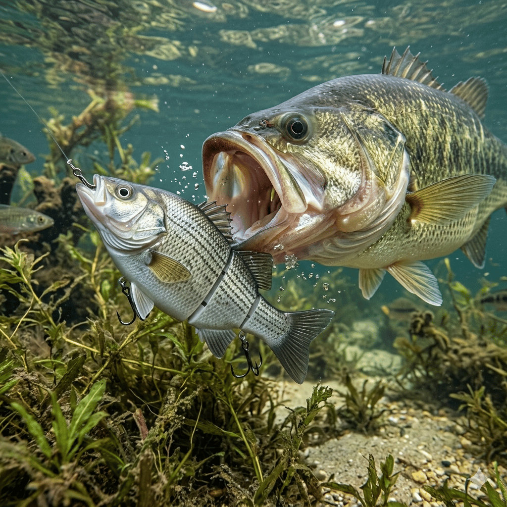 🌊Prevladajte vodo: Ozark Trail 5-palčna večdelna vaba za belega brancina🐟-SI
