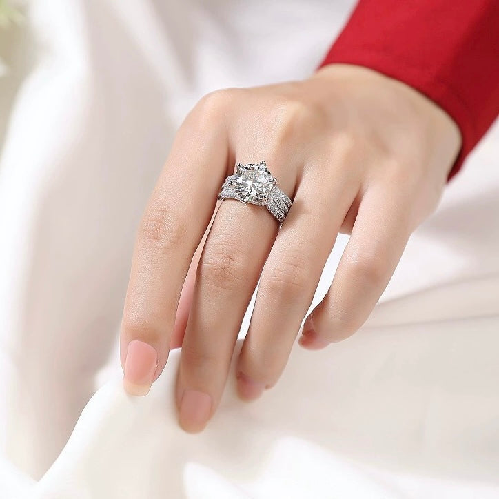 💖(ZADNJI DAN RAZPRODAJE - 80 % POPUSTA) Diamantni prstan z magnetnim moissanitom DIYSTARTM 💍-SI