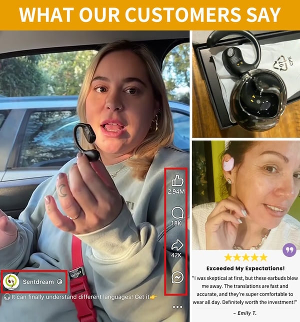 🏆Best Seller Νο. 1 ⏰ Τελευταία μέρα 💎 Ασύρματα ακουστικά OWS Bluetooth 5.4 με μετάφραση AI (για iOS και Android)-GR