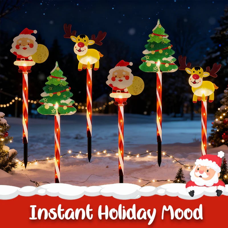 🎄🎁Συσκευασία με 6 κινούμενα χριστουγεννιάτικα λαμπάκια-SI 