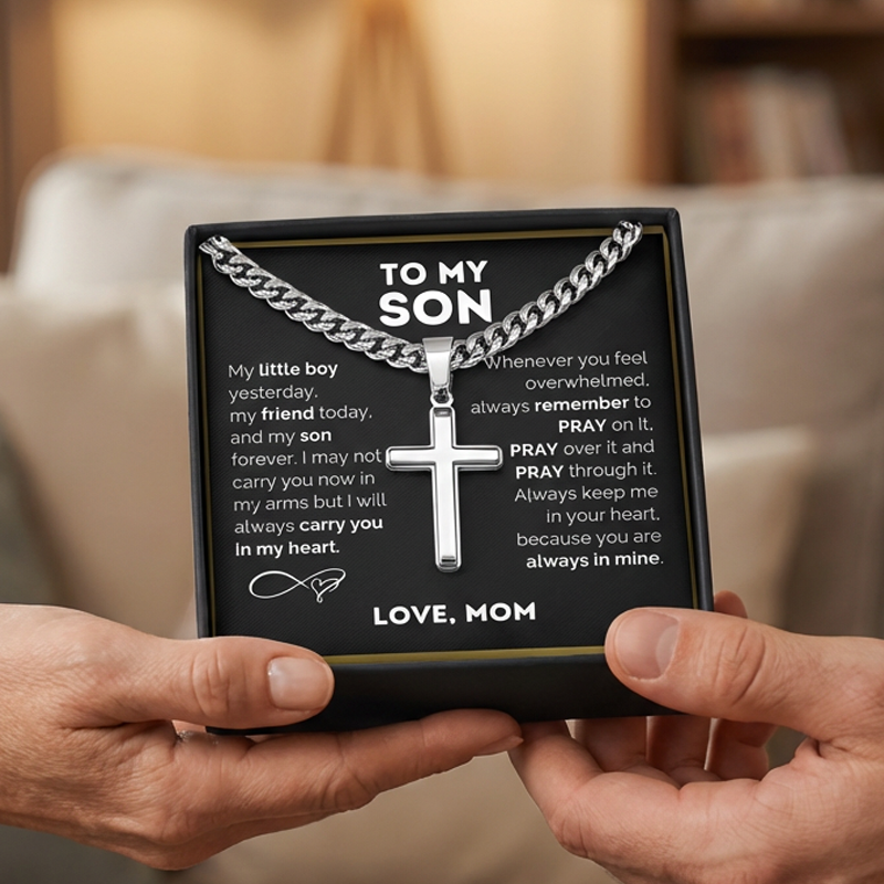 ⛓️ ΤΩΡΑ 50% ΕΚΠΤΩΣΗ! ✝️ Ανδρικό Κολιέ με Σταυρό από Ανοξείδωτο Ατσάλι - Ένα Διαχρονικό Σύμβολο, Ανθεκτικά Υλικά και Συσκευασία Δώρου-GR