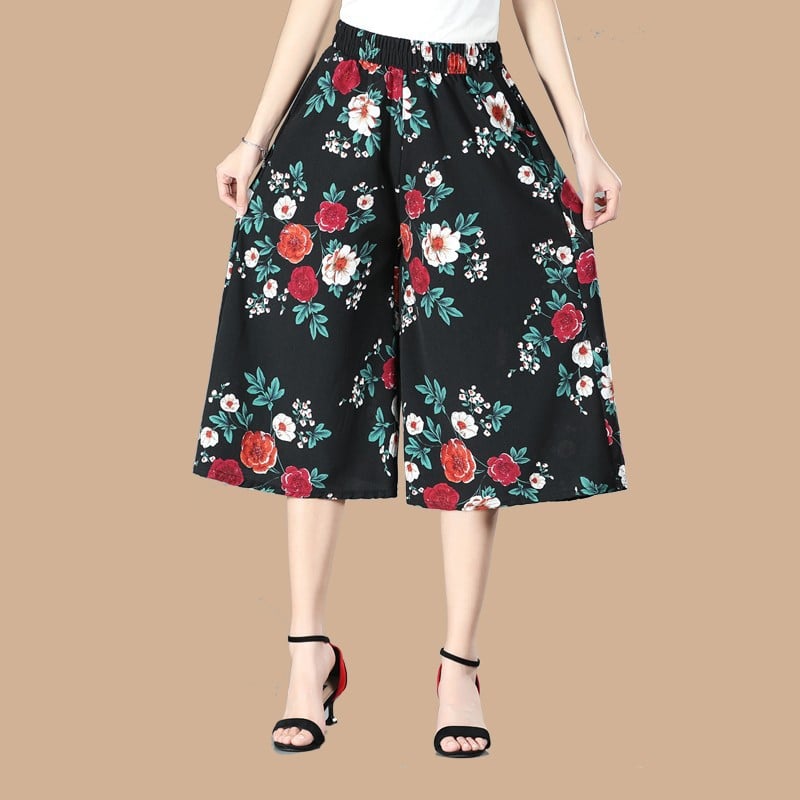 🌸Kõrge elastse vöökoha ja laiade särega naiste püksid💁‍♀️-HR-EE