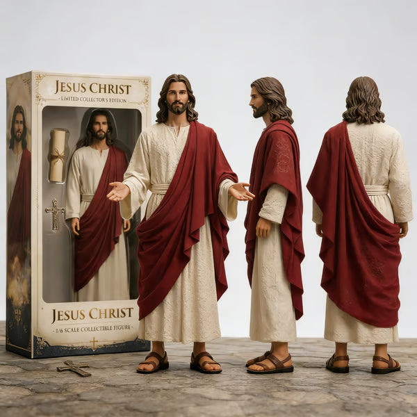 (🎁Paskutinė diena su 50 % nuolaida)🙏✝️Jėzaus Kristaus riboto leidimo kolekcinis paveikslas, 1/6 mastelio-LT