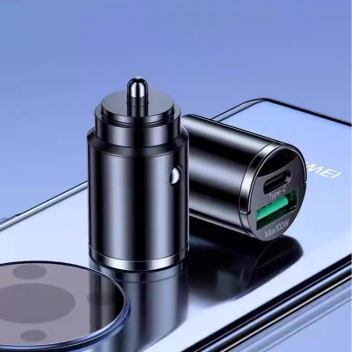 Skriti avtomobilski USB polnilnik z dvojnimi vrati-SI
