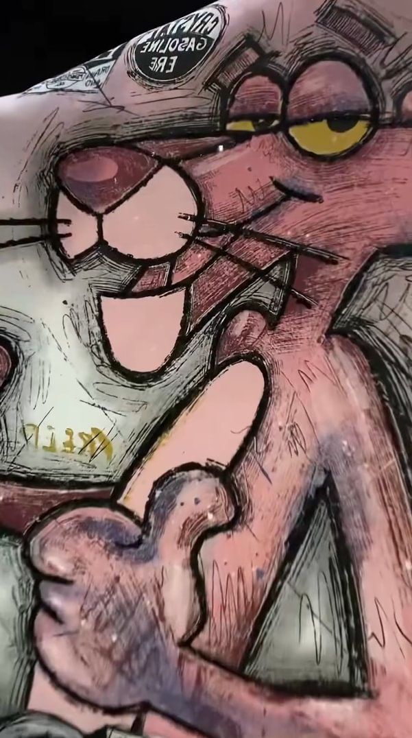 🩷Zavingi megztiniai su Pink Panther raštu-LT 
