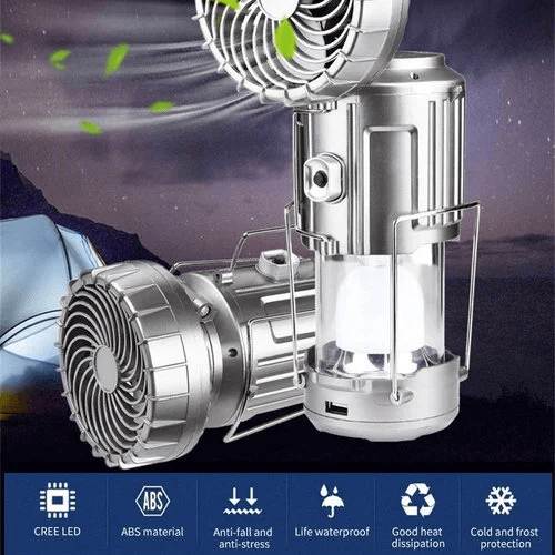 🔥2025 μ. čertas išpardavimas🔥🌿Neshiojama LED kemperavimo lempa su ventilatoriumi-LT 