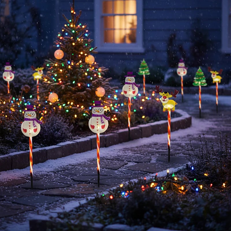 🎄🎁Συσκευασία με 6 κινούμενα χριστουγεννιάτικα λαμπάκια-SI 