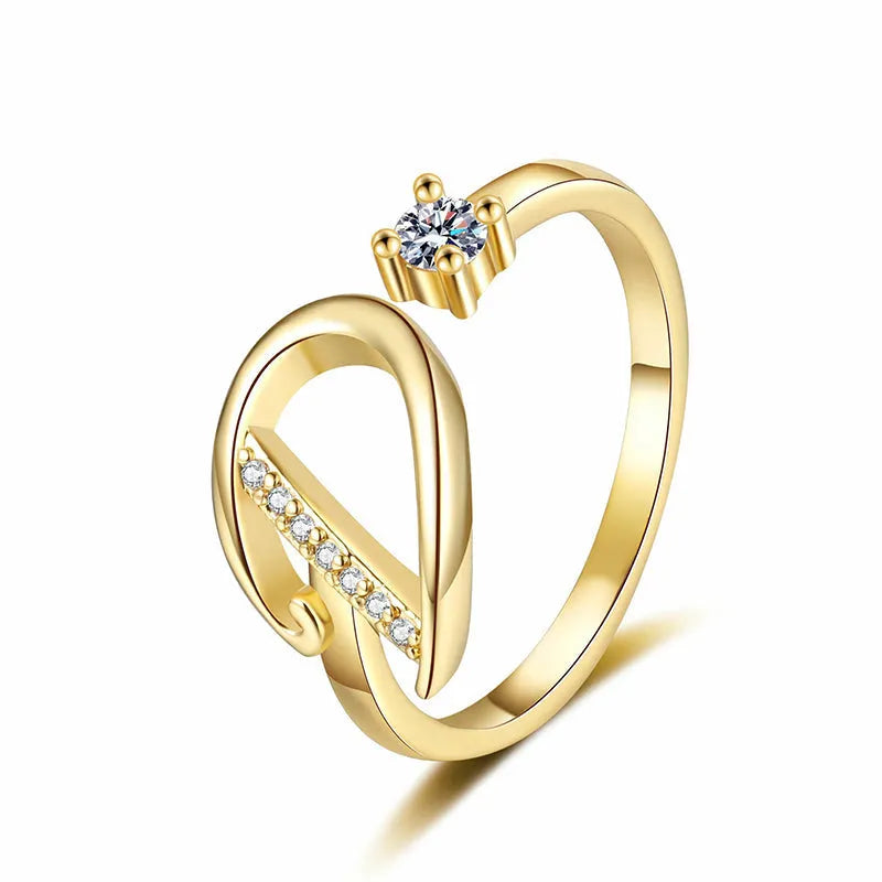 ⏳Časovno omejen 50 % popust⏰Nastavljiv bleščeči začetni prstan za ženske💍-SI
