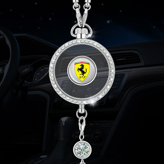 Automobilio aromatherapyjes logo pakabukas iš metalo ir deimantų-LT 