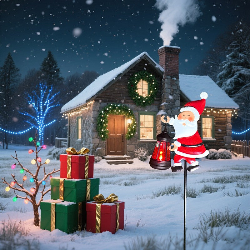 🎅 Božičkova solarna svetilka - Čarobna svetloba bo vaš vrt napolnila s prazničnim sijajem. ✨-SI