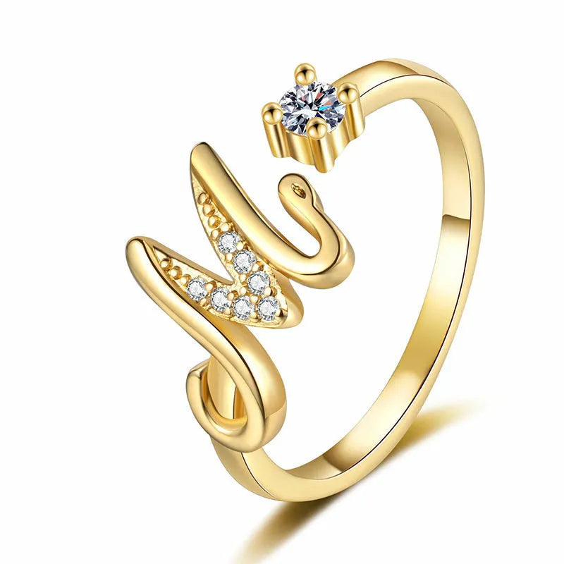 ⏳Časovno omejen 50 % popust⏰Nastavljiv bleščeči začetni prstan za ženske💍-SI