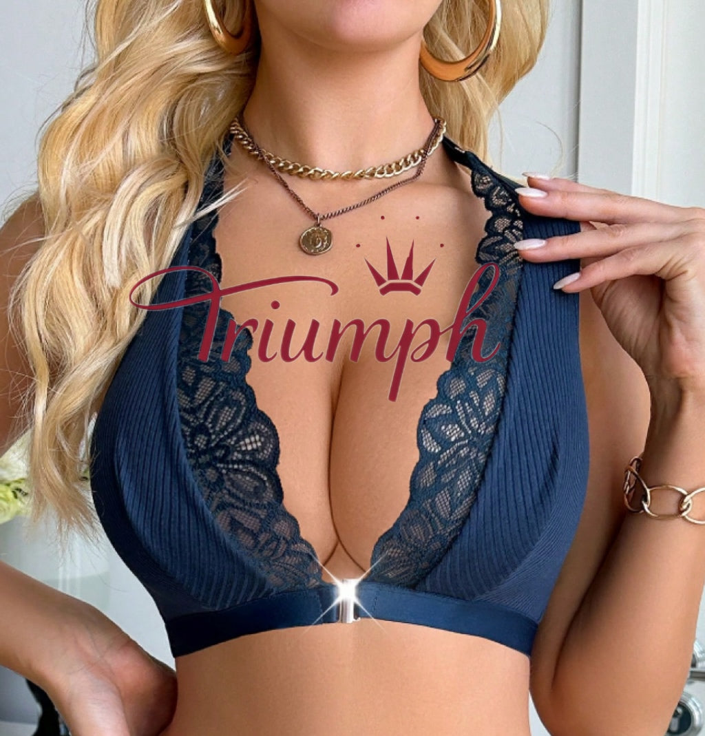 Triumph - 4 buc 💥 Σέξι σουτιέν με δαντέλα στο μπροστινό μέρος και ρομαντική μπανέλα 