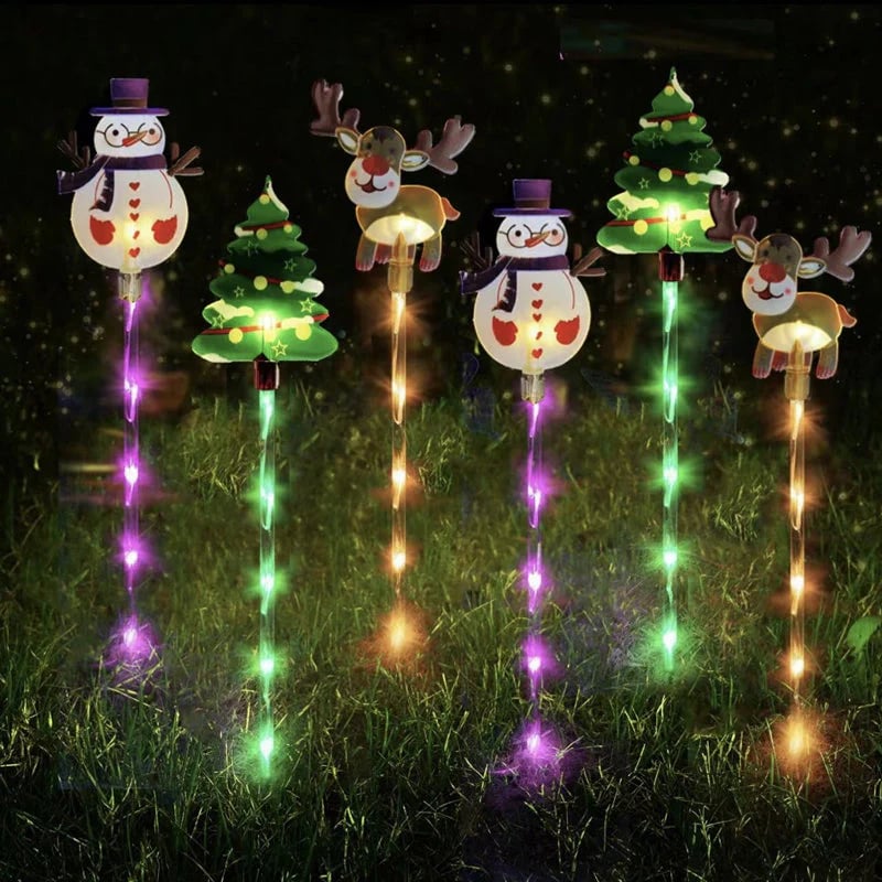 🎄🎁Συσκευασία με 6 κινούμενα χριστουγεννιάτικα λαμπάκια-SI 