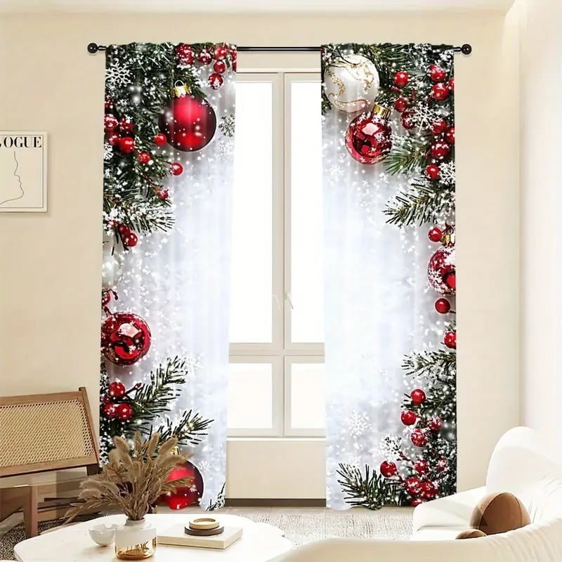 🎅Božična razprodaja 49 % POPUSTA🎄Božične zavese-SI