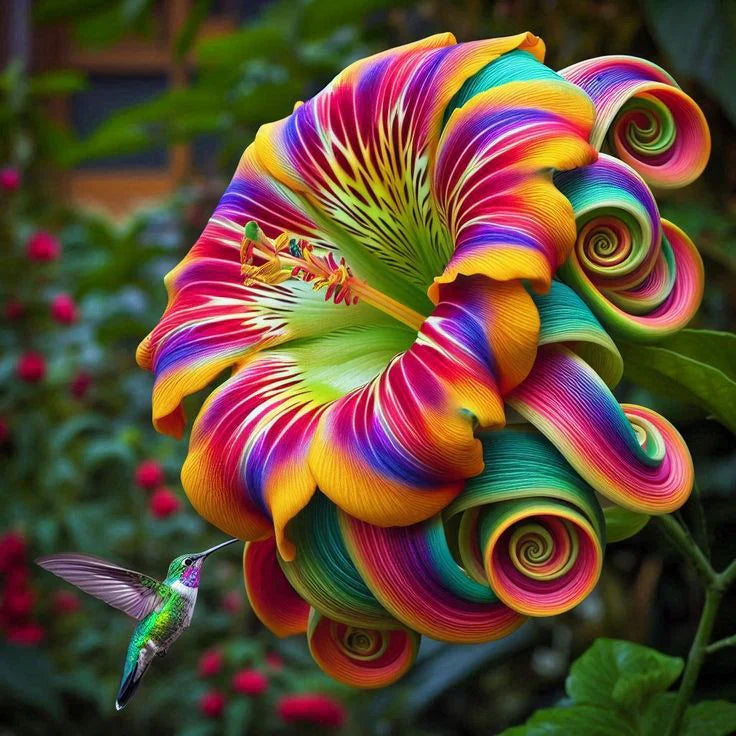 🌈Vaivorykštės sūkurio spiralinės gėlės sėklos - reta gėlė-LT