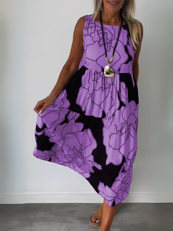 👗2024 m. Maxivestido empanado floral sin tirantes. 