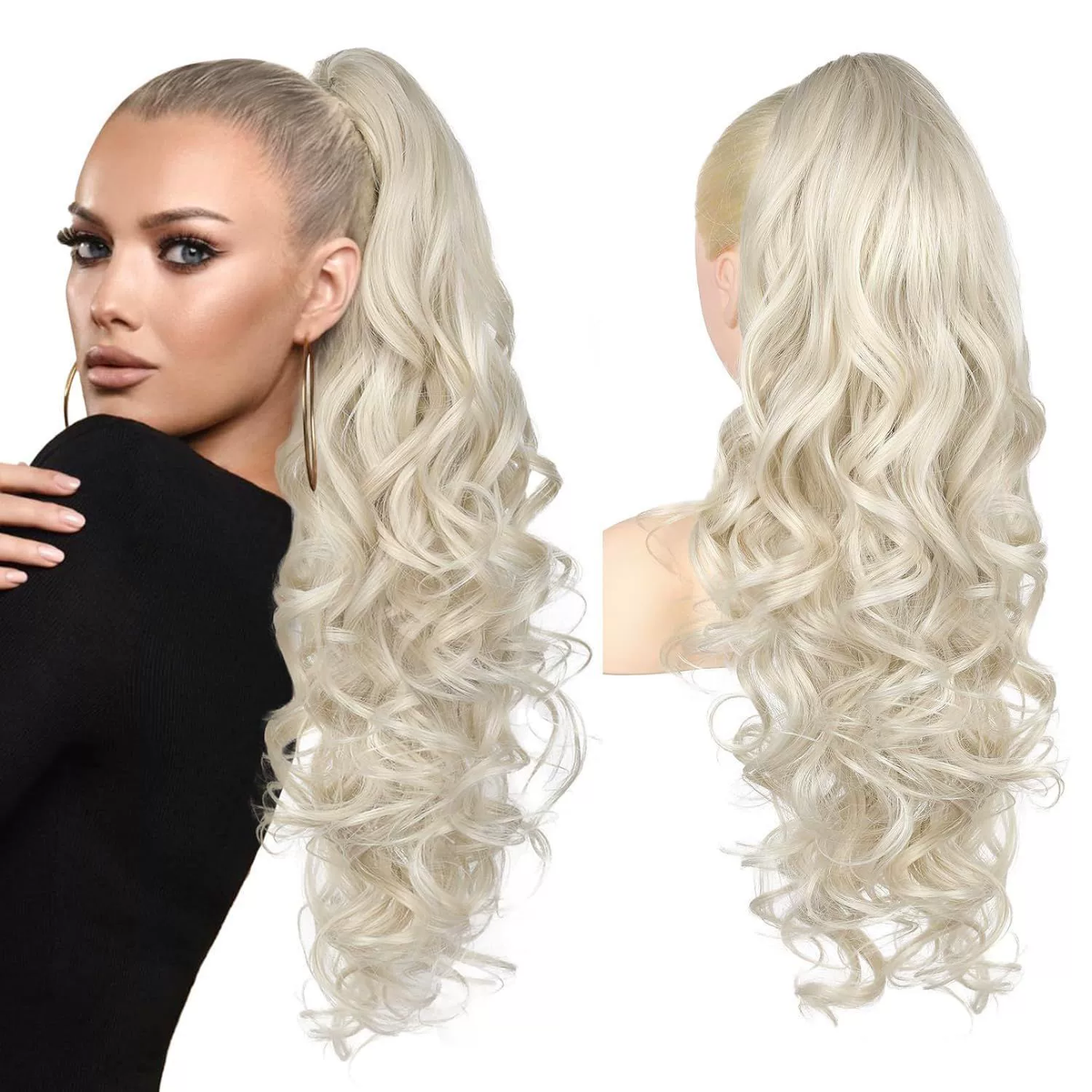 🔥 Časovno omejena promocija – 50 % popusta 👩💕 Lasni podaljški s sponko za čop 🙋‍♀️-SI