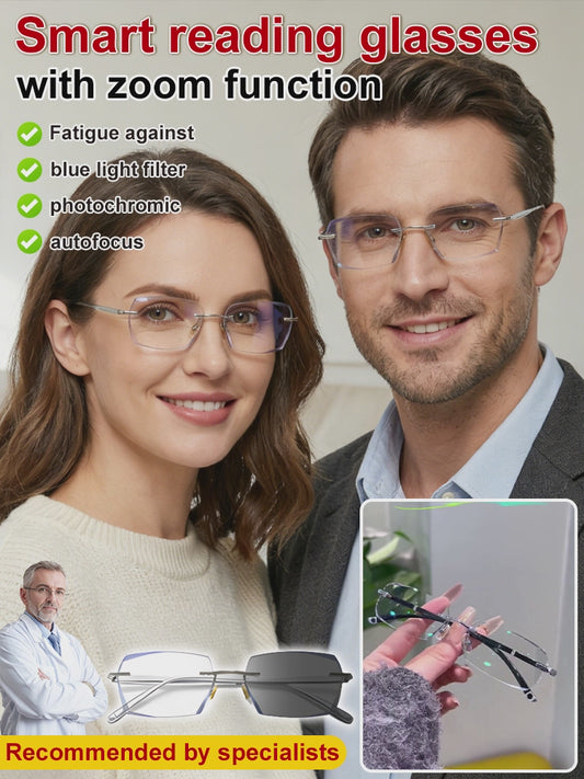 【Soustvarjeno s strani oblikovalcev】Očala za branje Gypsophila Smart Zoom, ki spreminjajo barvo-SI