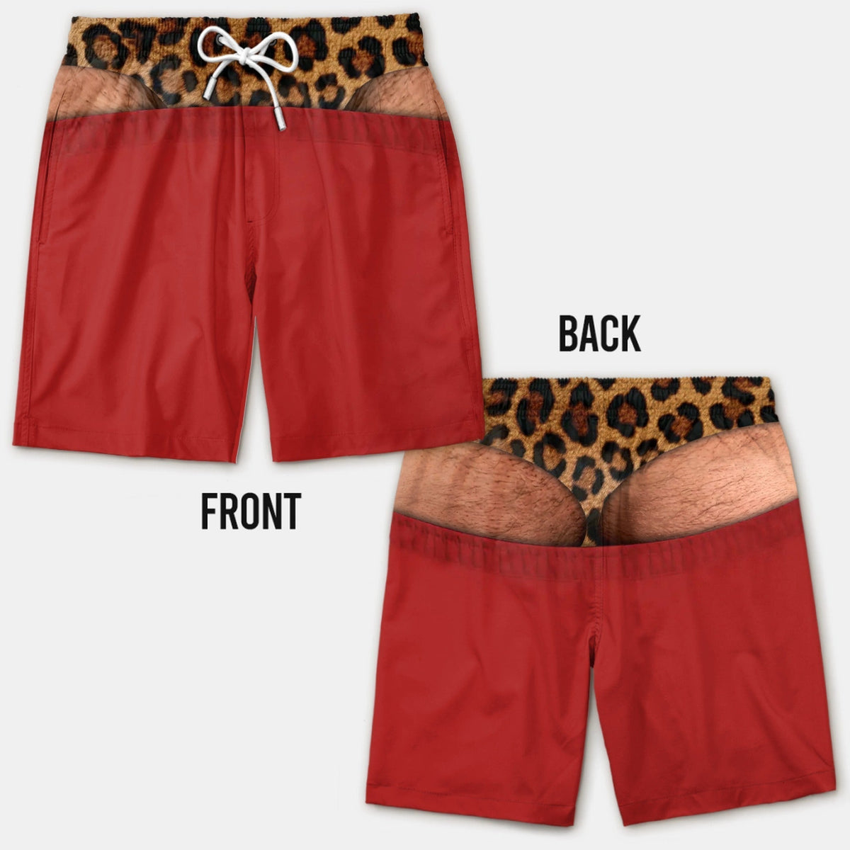 Smešne kopalke z lažno zadnjico - Novelty Prank Beach Shorts for Men-SI