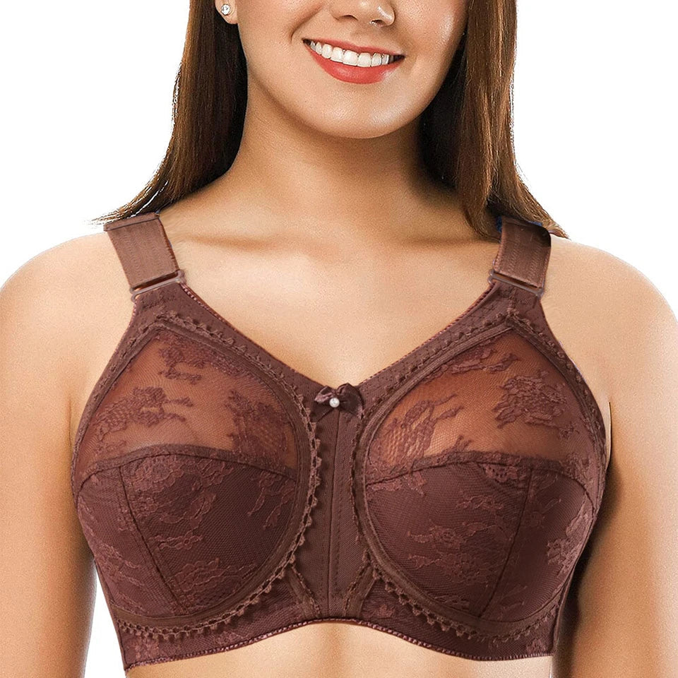 💖Triumph® 4 vnt. pakuotė ✨Permatoma liemenėlė be putų didelėms krūtims-LT