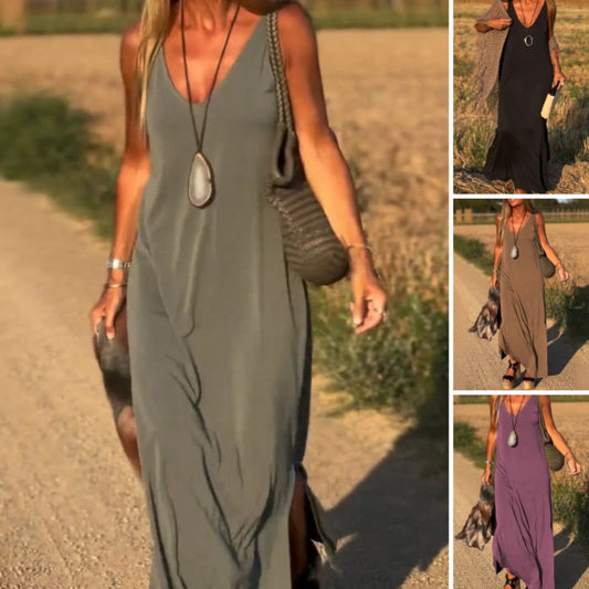 🔥👗Ženska maksi obleka s srčkastim izrezom-SI