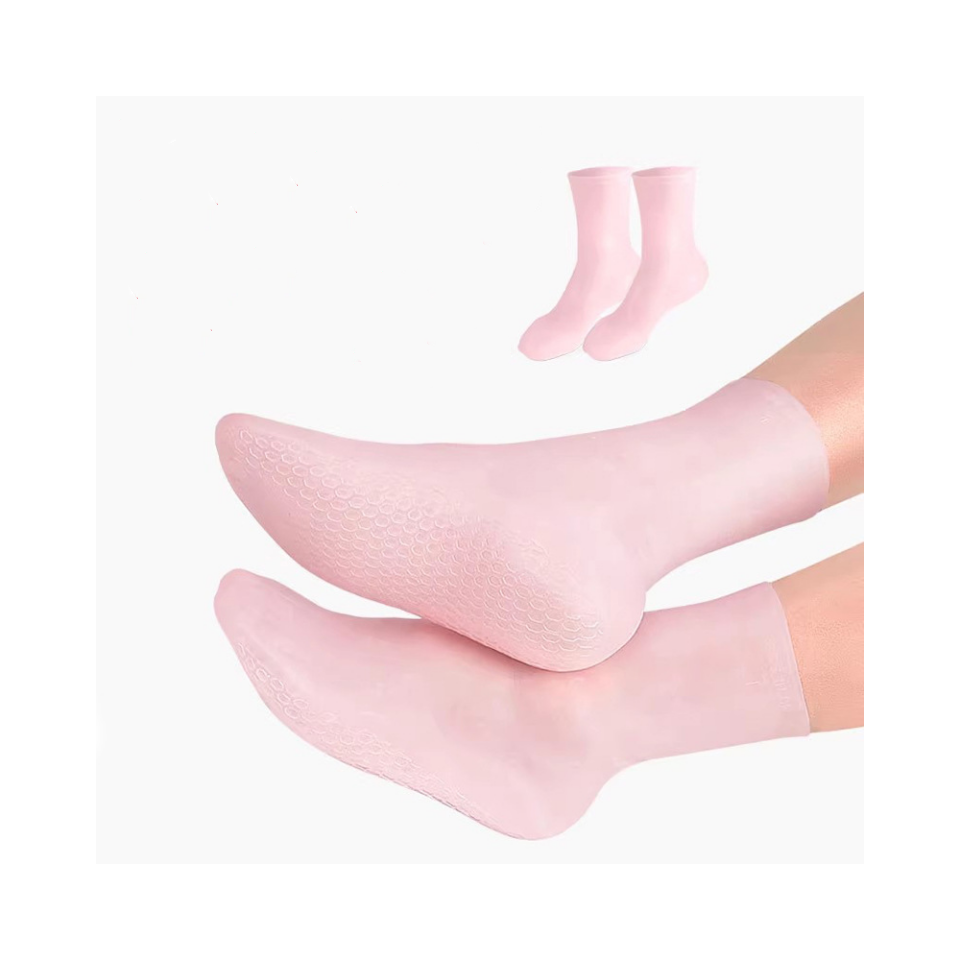 Ενυδατικές κάλτσες απολέπισης σιλικόνης για περιποιήσεις ποτείκη-GR