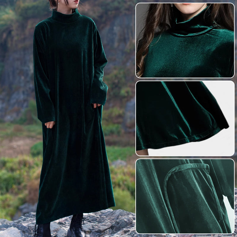 Elegantiška elegantiška aksominė suknelė-GR