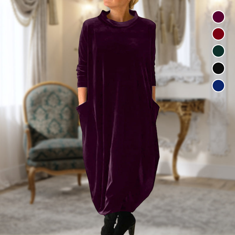 Elegantiška elegantiška aksominė suknelė-GR