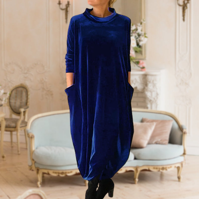 Elegantiška elegantiška aksominė suknelė-GR