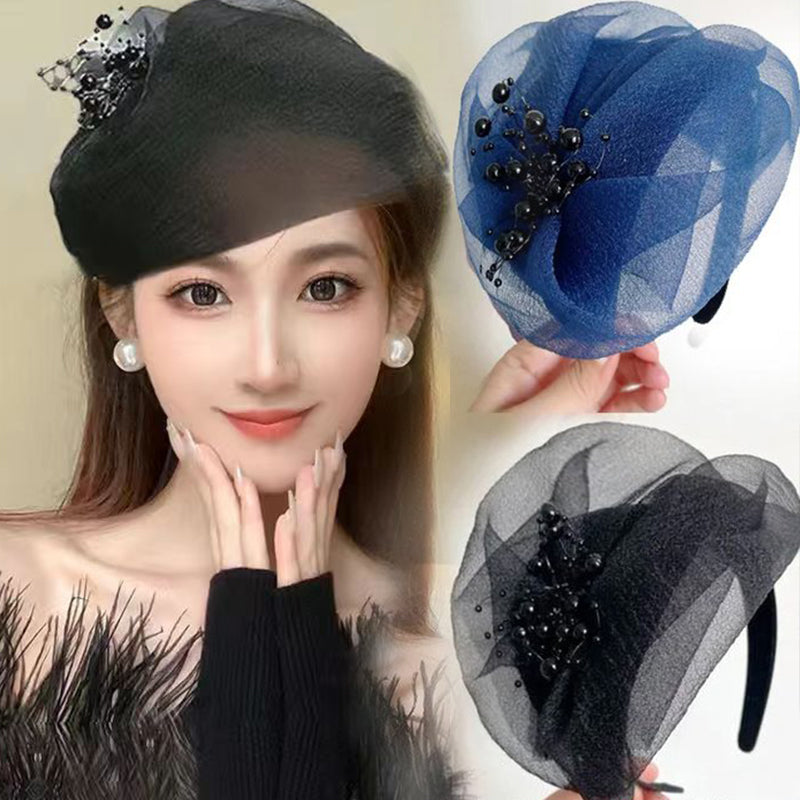 Νέο Σχέδιο 2025 🌸 Vintage Κορδέλα Οργάντζας Fascinator-LT