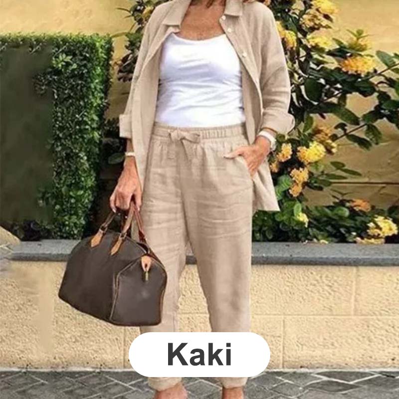 Γυναικεία λινό και παντελόνι
