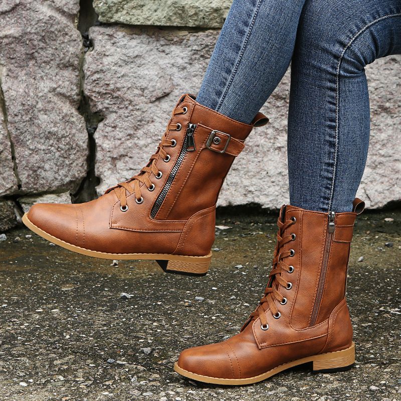 Moteriški odiniai ortopediniai batai su awwalia nosine ir šoniniu užtrautuku👢-LT 