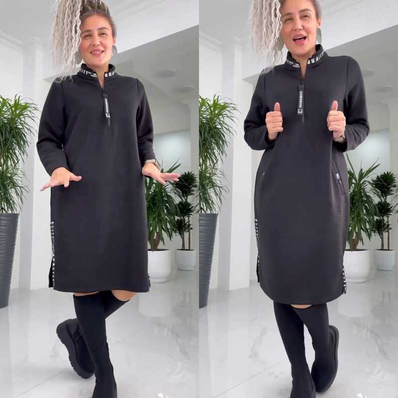 【✨2024 Νέα Προϊόντα】🍁Casual Loose Plus Size Midi Dress-GR