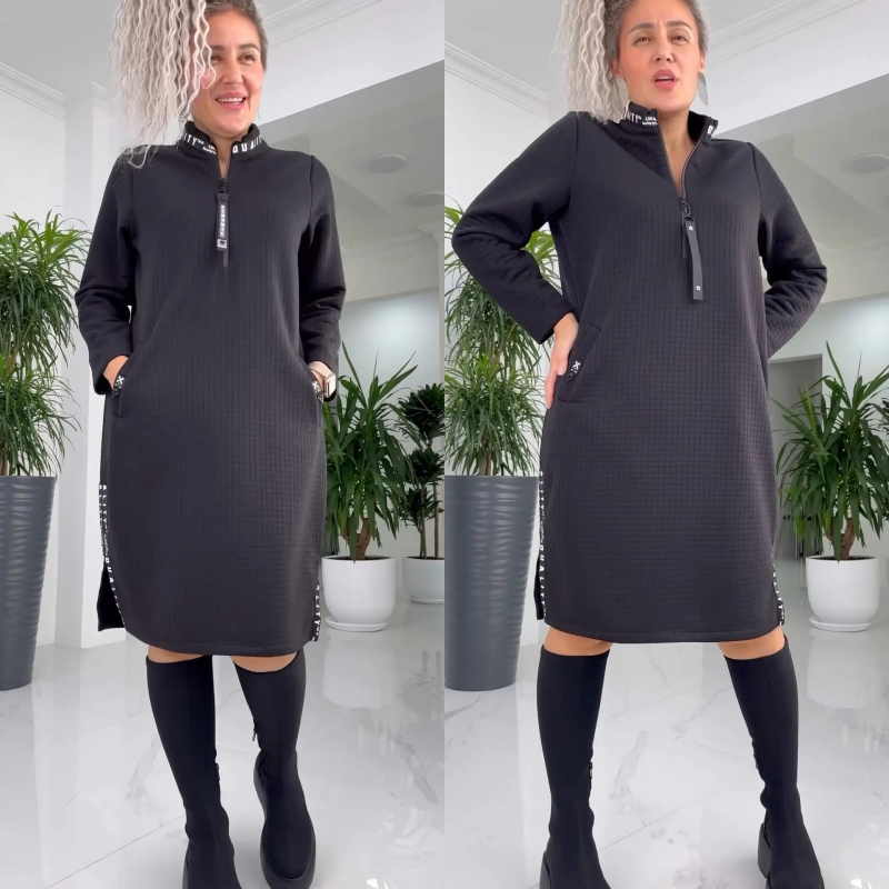 【✨2024 Νέα Προϊόντα】🍁Casual Loose Plus Size Midi Dress-GR